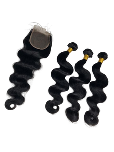 Seamless Body Wave Install: 3 Bundles & Matching Lace Closure
